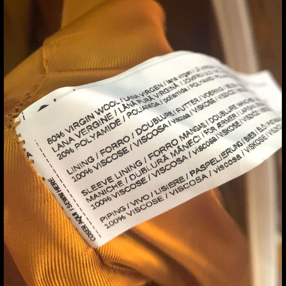 MANGO Designer Wool Trench - Mustard (M) - Picture 6 of 9